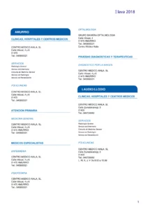 Cuadro Médico AvantSalud Almudena General alava 2026