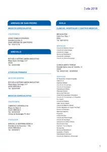 Cuadro Médico AvantSalud Almudena General avila 2026