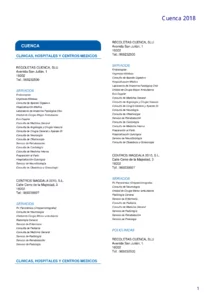 Cuadro Médico AvantSalud Almudena General cuenca 2026