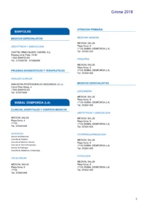 Cuadro Médico AvantSalud Almudena General girona 2026