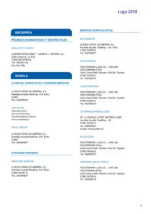 Cuadro Médico AvantSalud Almudena General lugo 2026