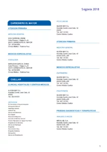 Cuadro Médico AvantSalud Almudena General segovia 2026