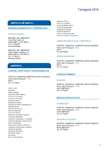 Cuadro Médico AvantSalud Almudena General tarragona 2026